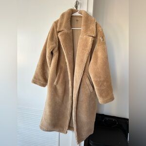 Alo Oversized Sherpa Trench Jacket,Camel color,size:XS